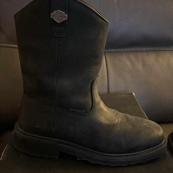 Harley Davidson Altman Black Men’s Boots -sz 9 - Picture 2 of 6